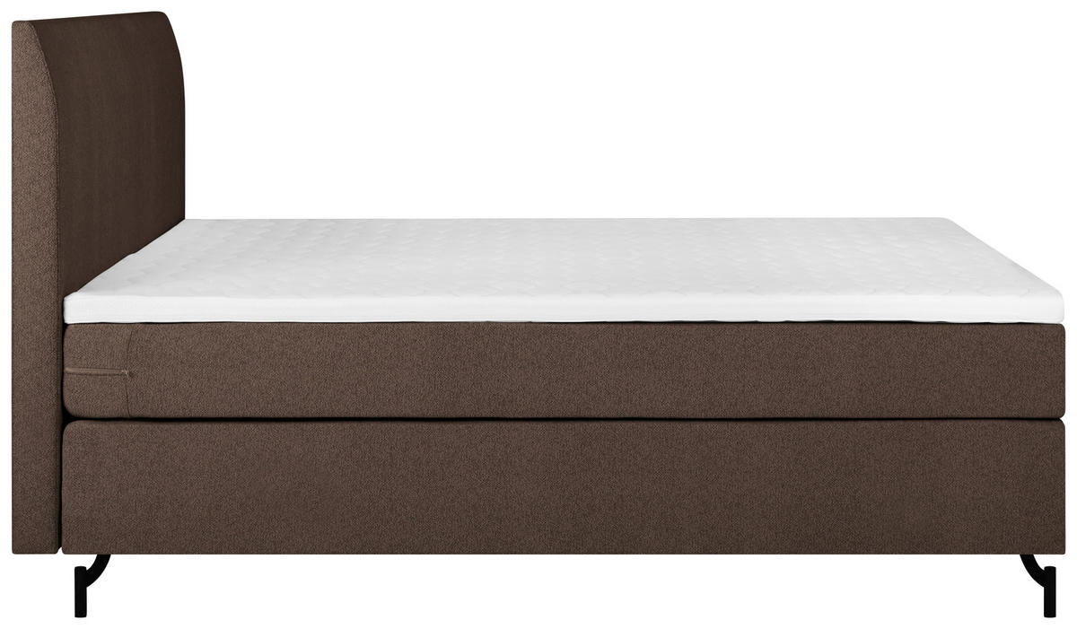 BOXSPRINGBETT 180/200 cm  in Braun  - Schwarz/Braun, Modern, Textil (180/200cm) - MID.YOU
