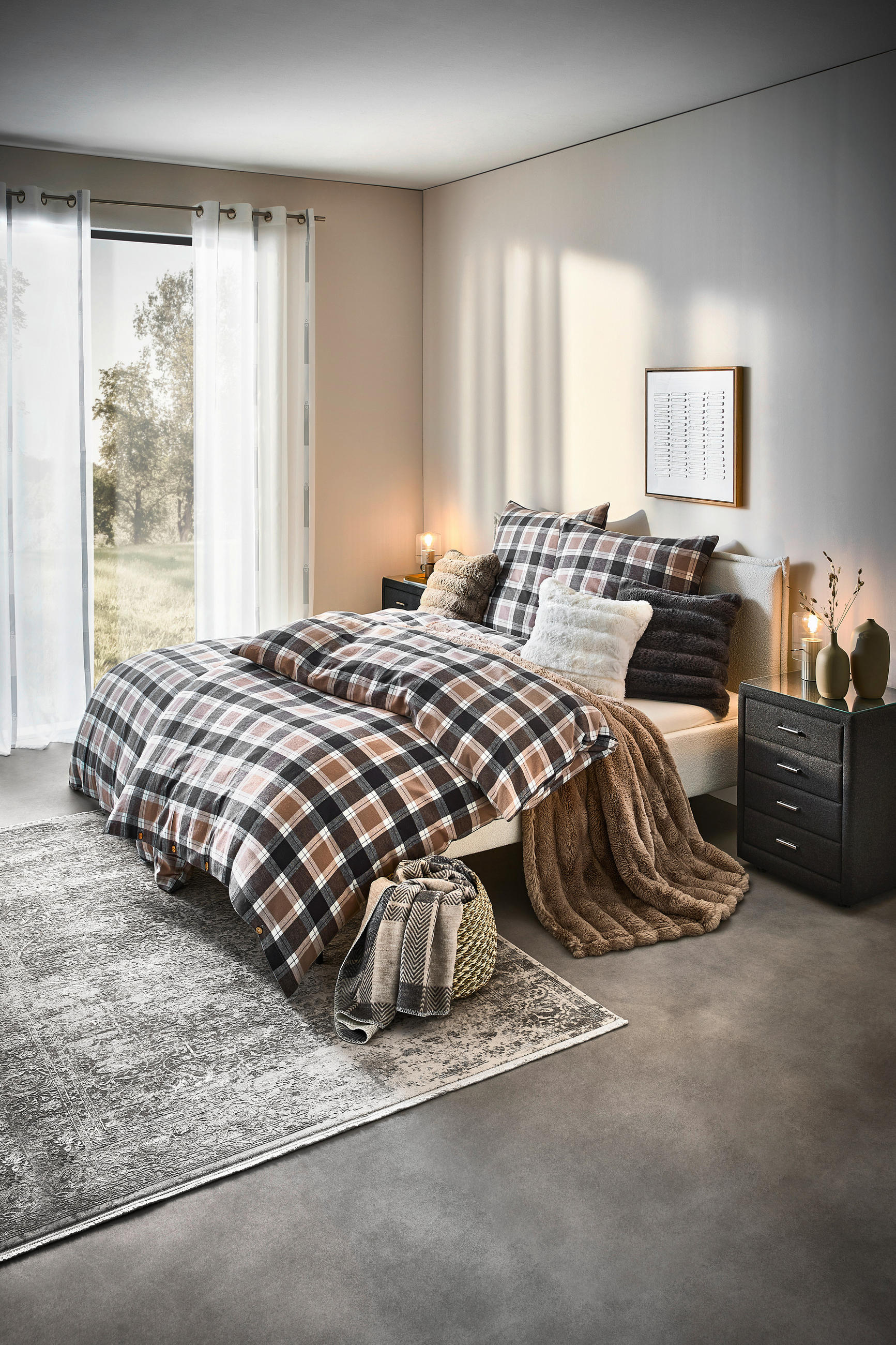 BETTWÄSCHE 2024 Flanell 135/200 cm  - Anthrazit, Textil (135/200cm) - Dieter Knoll
