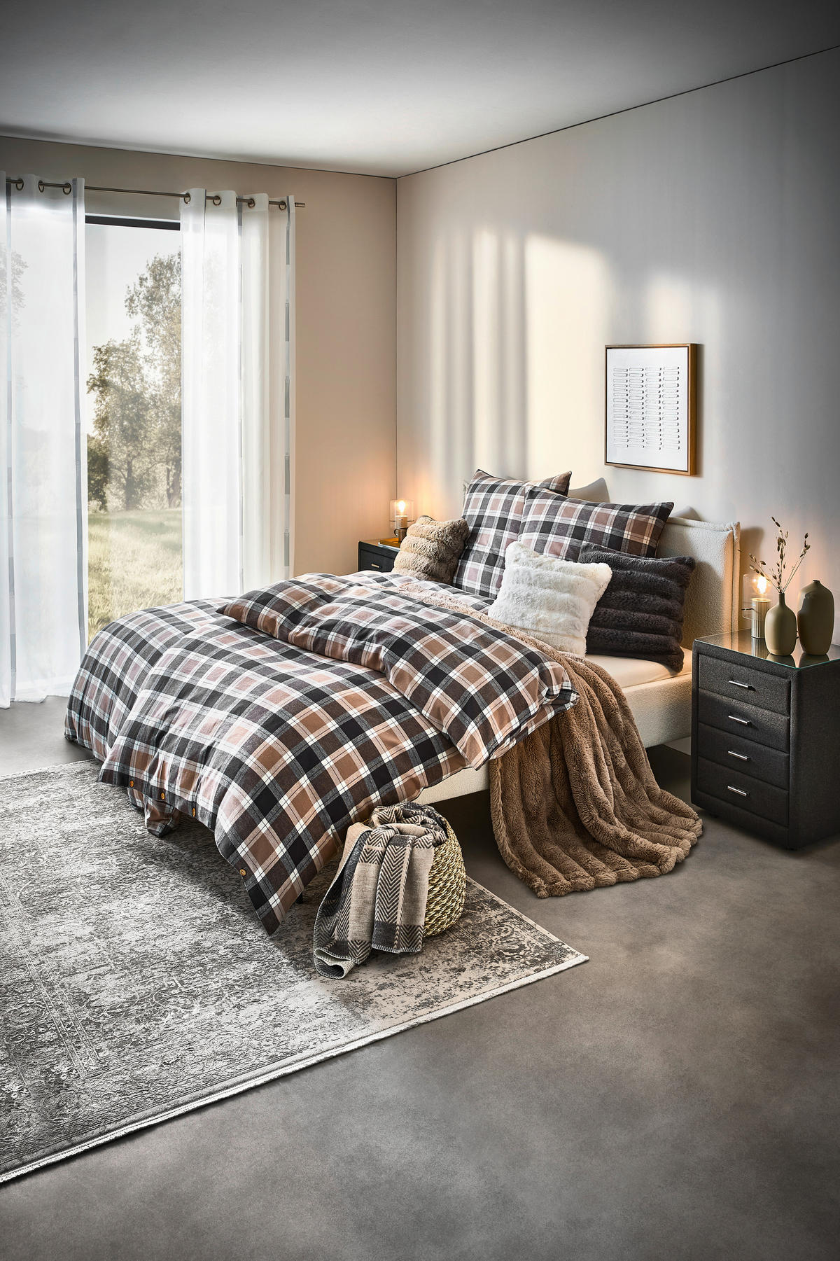 BETTWÄSCHE 2024 Flanell 135/200 cm  - Anthrazit, Textil (135/200cm) - Dieter Knoll