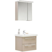 BADEZIMMER  in 65 cm  - Weiß/Grau, Design, Glas/Holzwerkstoff (65cm) - Novel