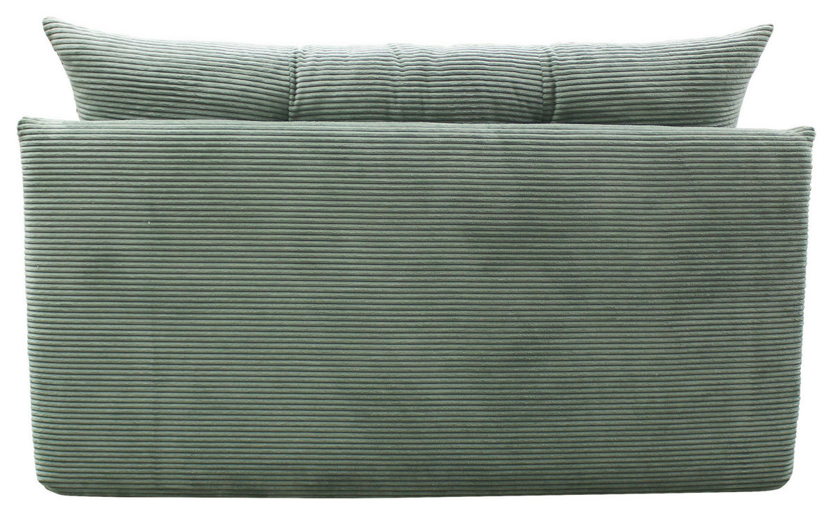 SCHLAFSOFA  mit Liegefunktion Cord Grün  - Schwarz/Grün, Design, Kunststoff/Textil (154/93/85cm) - MID.YOU