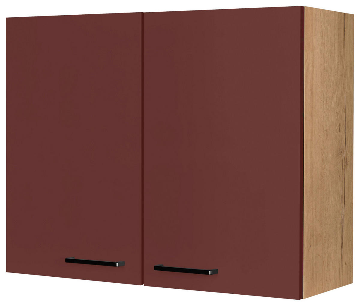 KÜCHENOBERSCHRANK 90/72/35 cm  in Rot, Eichefarben  - Eichefarben/Rot, MODERN, Holzwerkstoff/Metall (90/72/35cm) - Nobilia