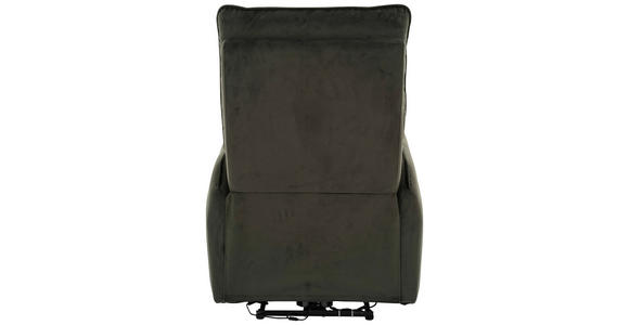 RELAXSESSEL Samt Relaxfunktion, Rücken echt    - Schwarz/Grün, Design, Textil/Metall (76/109/87cm) - Carryhome