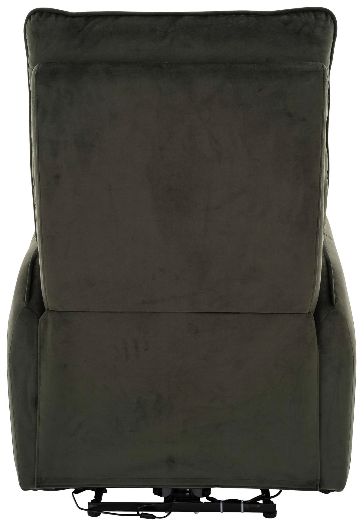 RELAXSESSEL Samt Relaxfunktion, Rücken echt    - Schwarz/Grün, Design, Textil/Metall (76/109/87cm) - Carryhome
