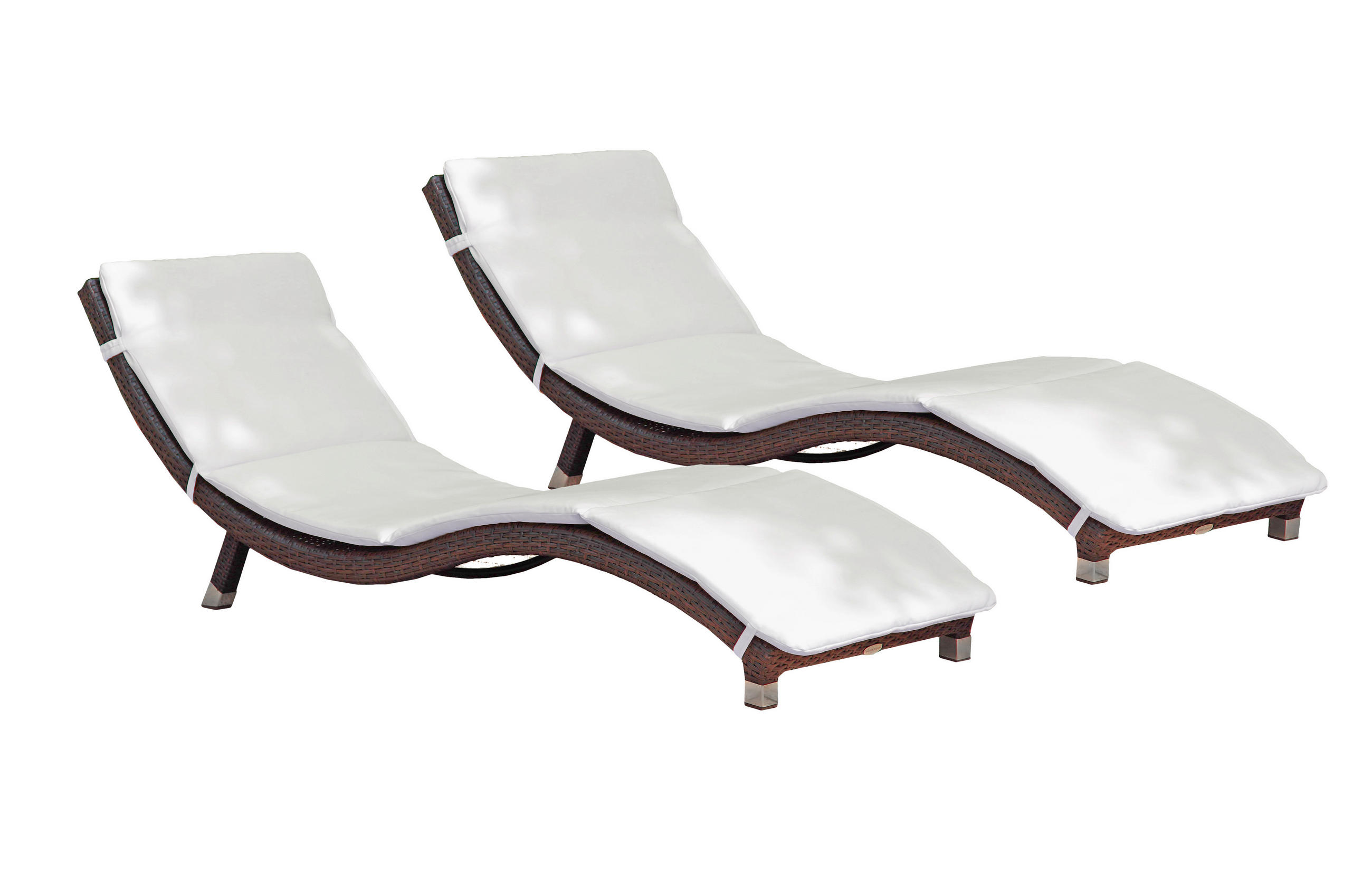 SONNENLIEGE 59/62/185 cm  - Creme/Hellgrau, MODERN, Kunststoff/Textil (59/62/185cm) - Gardenson