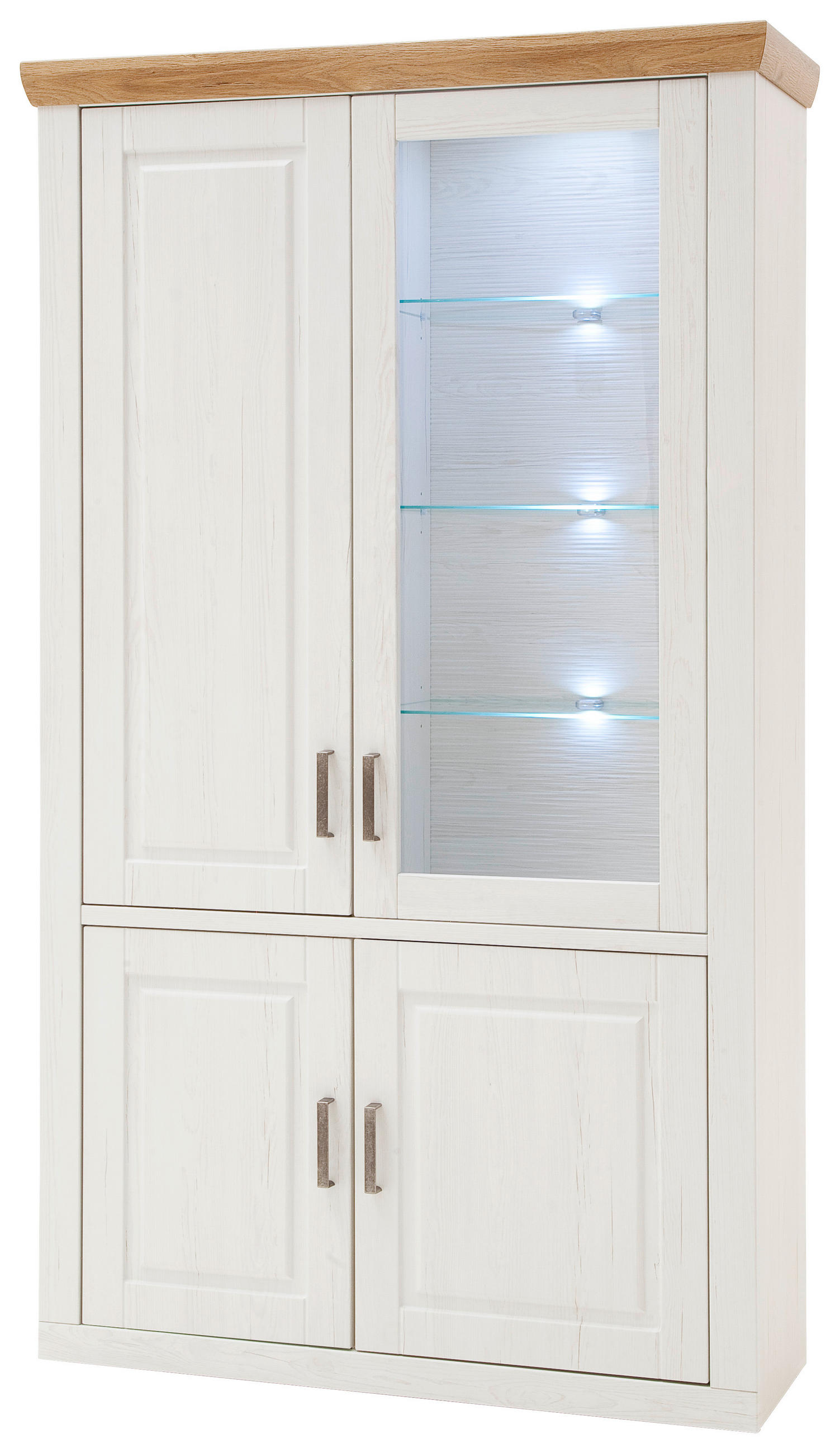 VITRINE  in Eichefarben, Pinienfarben - Eichefarben/Pinienfarben, Basics, Glas/Holzwerkstoff (118/210/40cm) - Livetastic