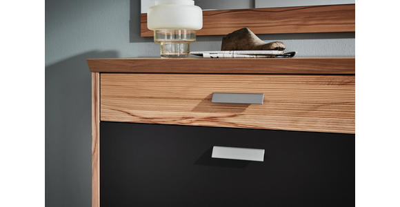 SCHUHSCHRANK 93/95/32 cm - Dunkelbraun/Silberfarben, Design, Holz/Holzwerkstoff (93/95/32cm) - Dieter Knoll