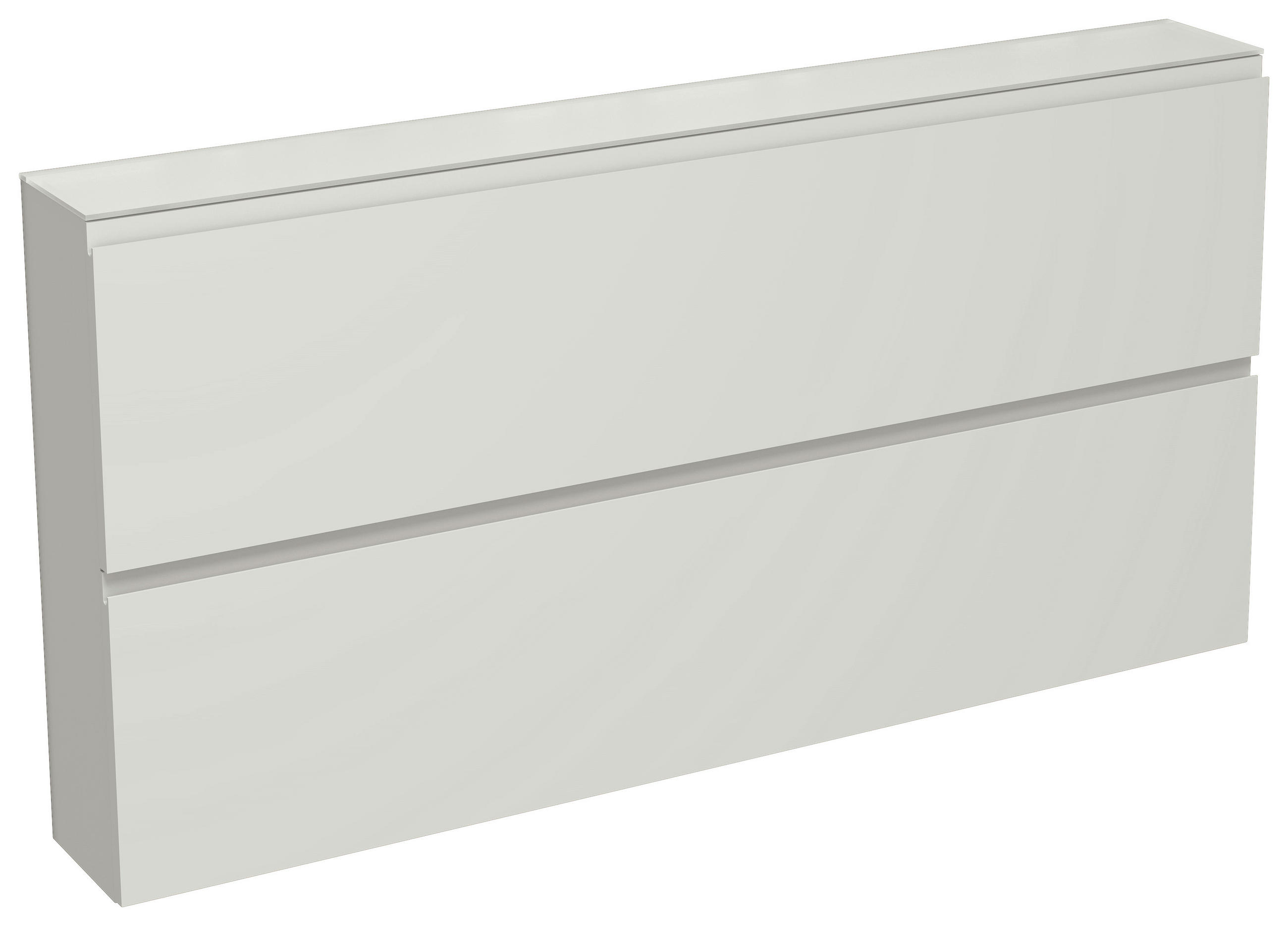 SCHUHKIPPER Gardasee  in 160/81/22 cm  - Weiß, Design, Glas/Holzwerkstoff (160/81/22cm) - Moderano