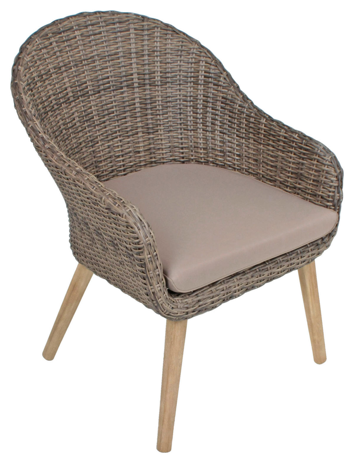 LOUNGEGARNITUR 4-teilig   160/83/200 cm Akazie Hartholz Aluminium  - Braun/Grau, MODERN, Holz/Kunststoff (160/83/200cm) - Gardenson