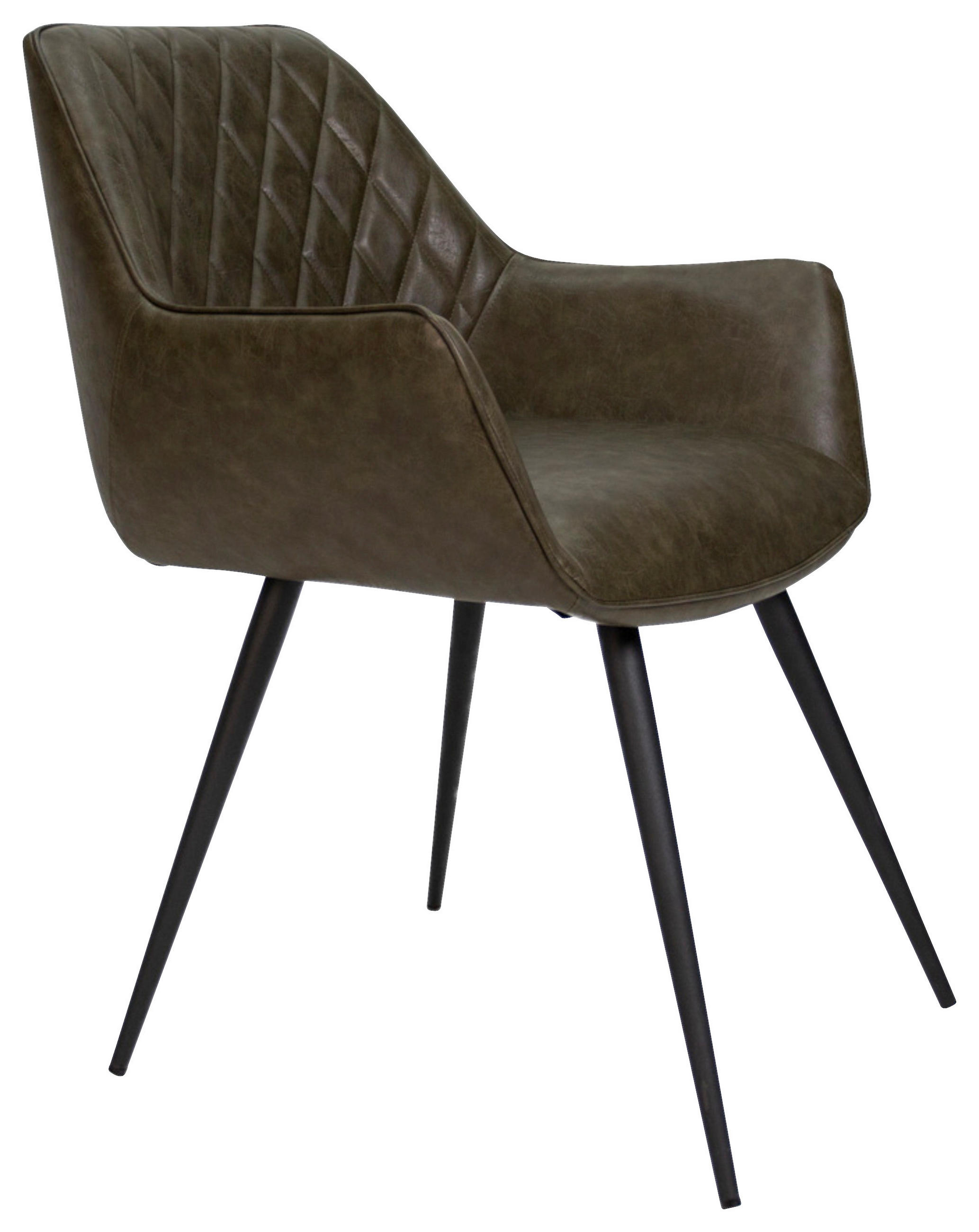 STUHL-SET 2 Stück  in Aluminium Lederlook  - Schwarz/Grün, KONVENTIONELL, Textil/Metall (62/83/60cm) - MID.YOU