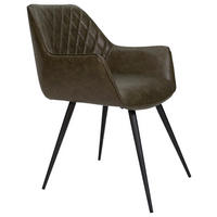STUHL-SET 2 Stück  in Aluminium Lederlook  - Schwarz/Grün, KONVENTIONELL, Textil/Metall (62/83/60cm) - MID.YOU
