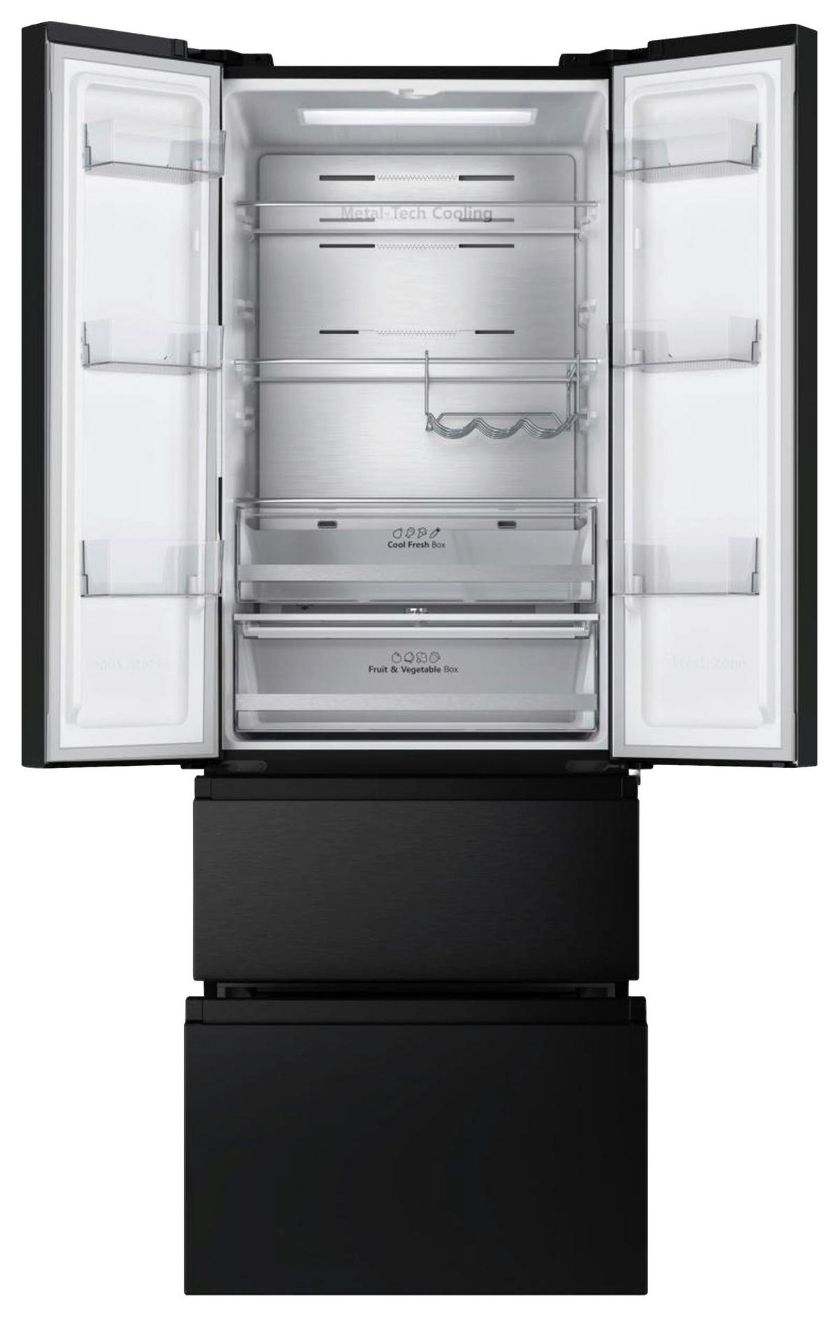 FRENCH-DOOR 70,4/201,3/69,4 cm RF632N4AFC1  - Schwarz, Basics, Metall (70,4/201,3/69,4cm) - Hisense