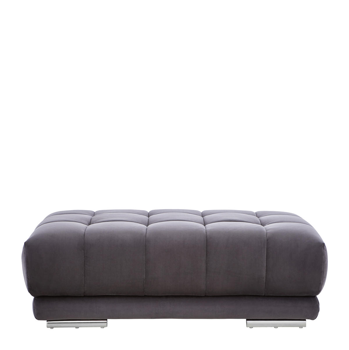 HOCKER Mikrofaser Anthrazit  - Chromfarben/Anthrazit, Design, Textil (126/42/76cm) - Beldomo Speed