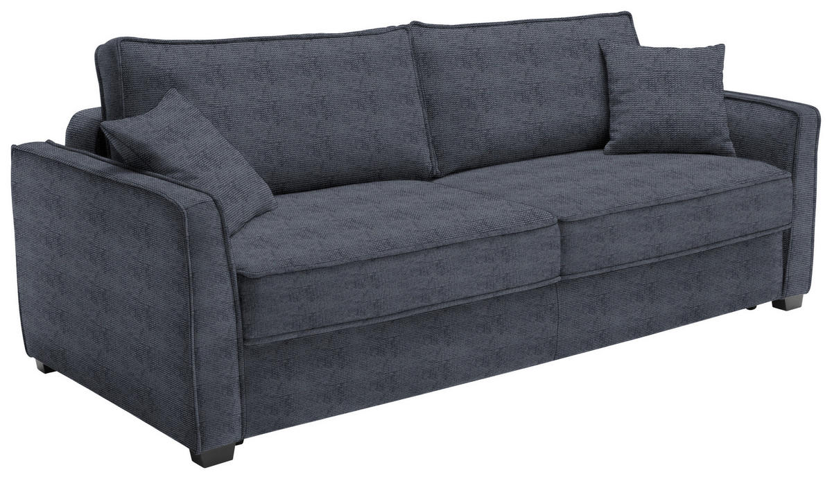 SCHLAFSOFA in Textil Anthrazit  - Anthrazit/Blaugrau, Design, Holz/Textil (240/75/110cm) - home24