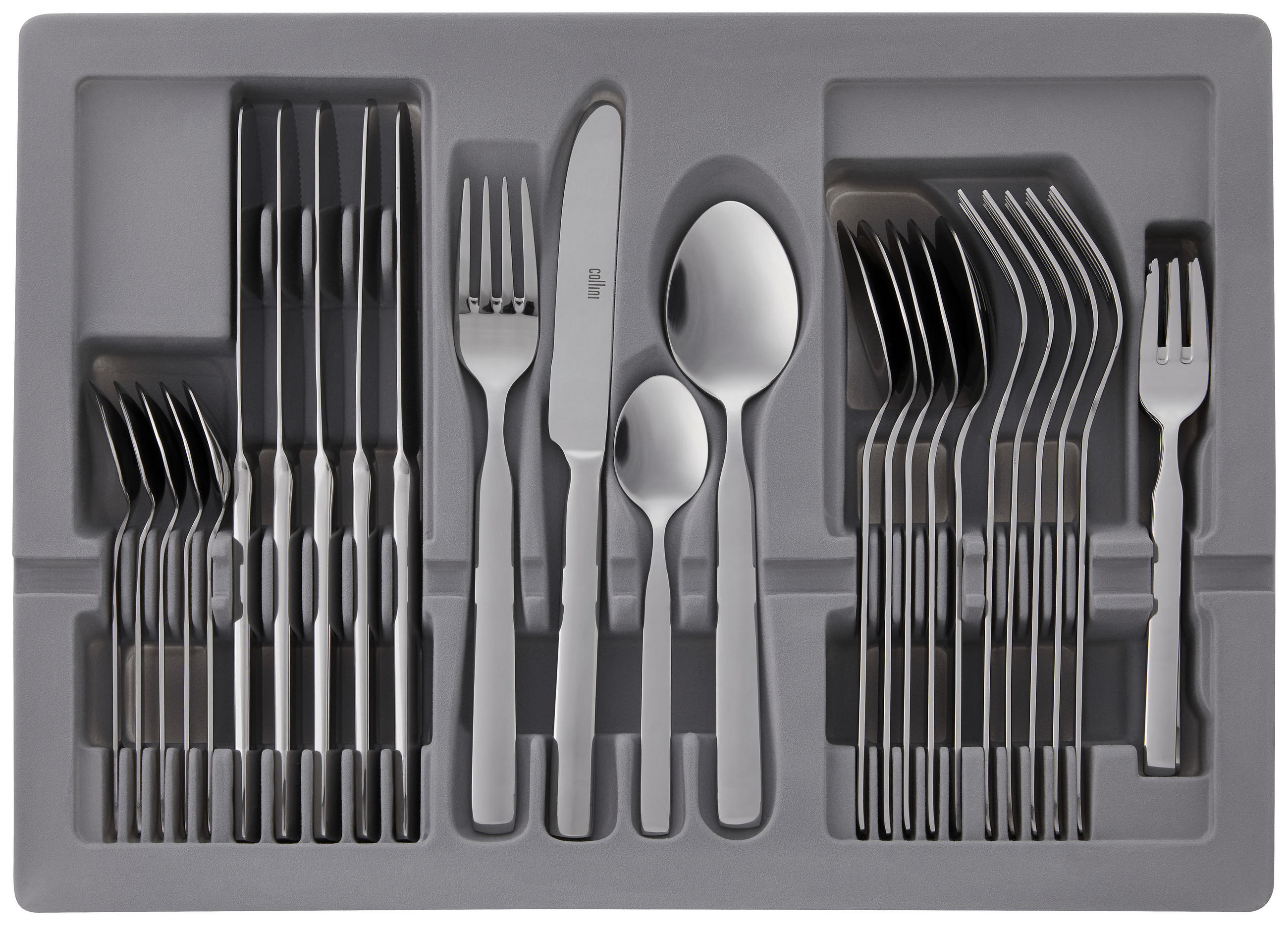 Thumbnail - Collini Besteckset Harmony, Silber, Metall, 30-teilig, rostfrei, Essen & Trinken, Besteck, Besteck-Sets