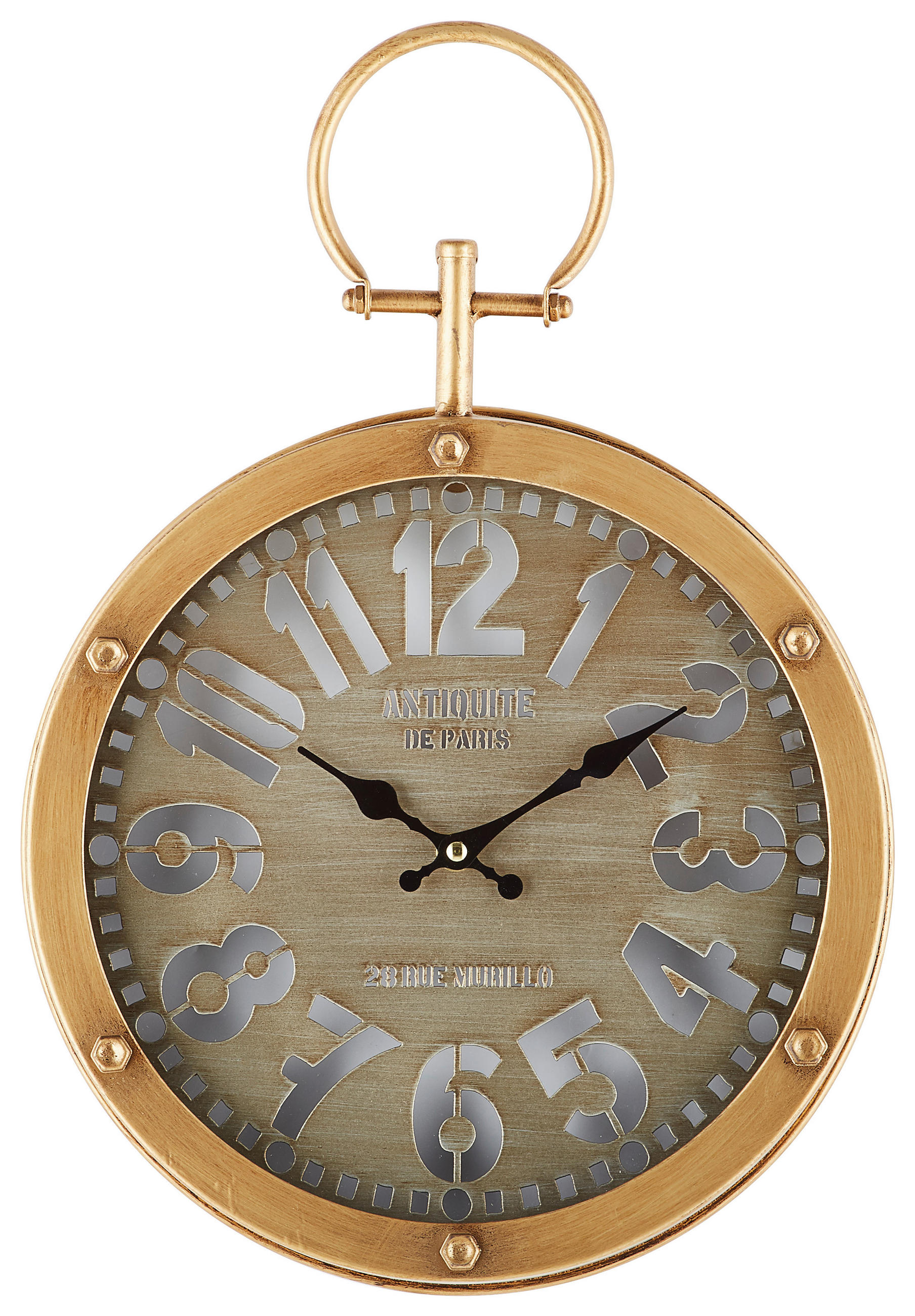 WANDUHR Silberfarben, Goldfarben  - Silberfarben/Goldfarben, LIFESTYLE, Glas/Metall (30cm) - Landscape