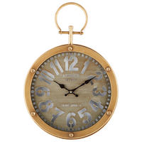 WANDUHR Silberfarben, Goldfarben  - Silberfarben/Goldfarben, LIFESTYLE, Glas/Metall (30cm) - Landscape
