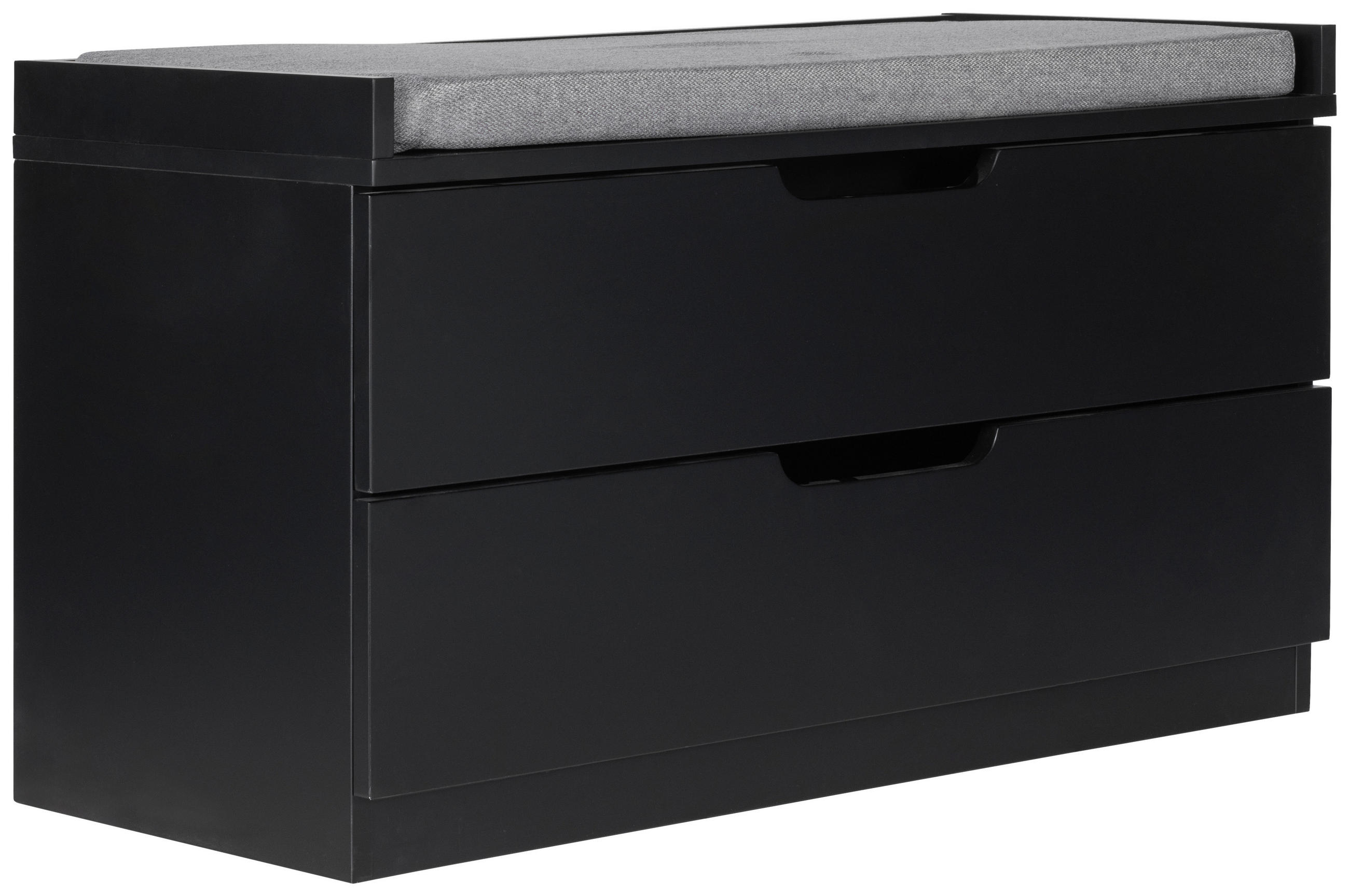 LAVICA DO PREDSIENE, 80/44,5/35,5 cm - čierna/sivá, Design, kompozitné drevo/textil (80/44,5/35,5cm) - MID.YOU