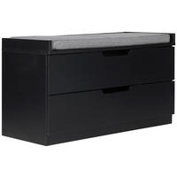 LAVICA DO PREDSIENE, 80/44,5/35,5 cm - čierna/sivá, Design, kompozitné drevo/textil (80/44,5/35,5cm) - MID.YOU