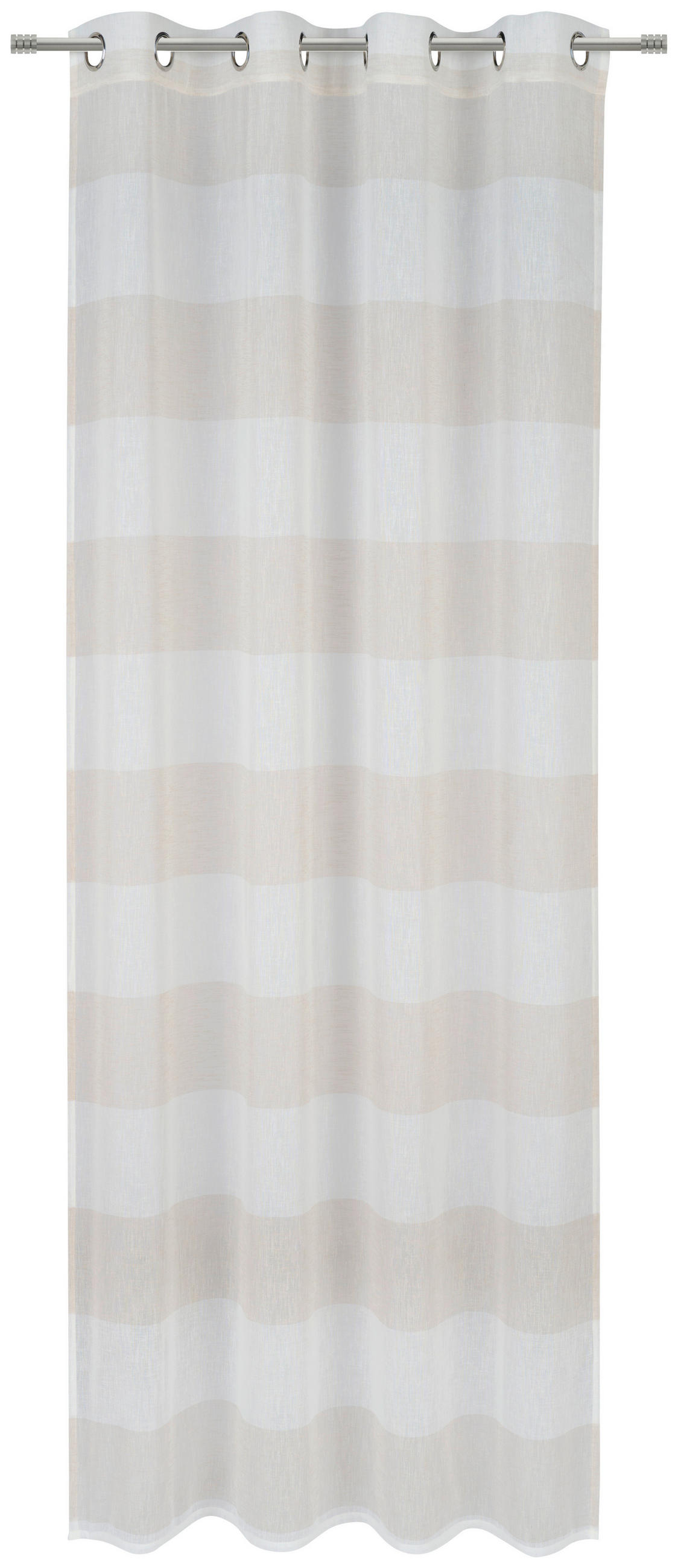 ÖSENSCHAL Hendrik halbtransparent 140/245 cm   - Beige, Design, Textil (140/245cm) - Esposa