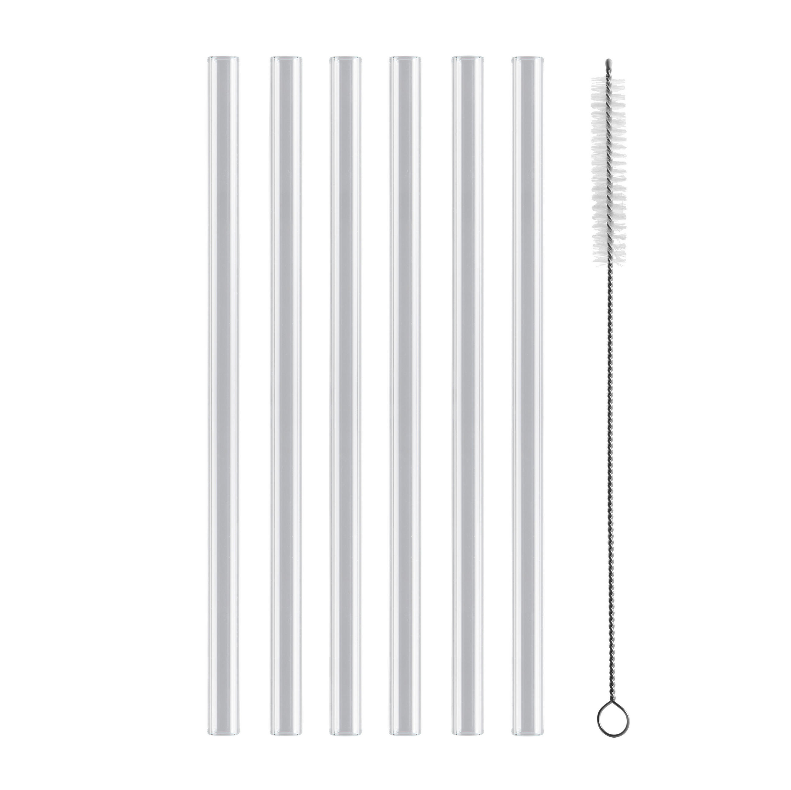 TRINKHALMSET - Klar, Basics, Glas (20cm) - Novel