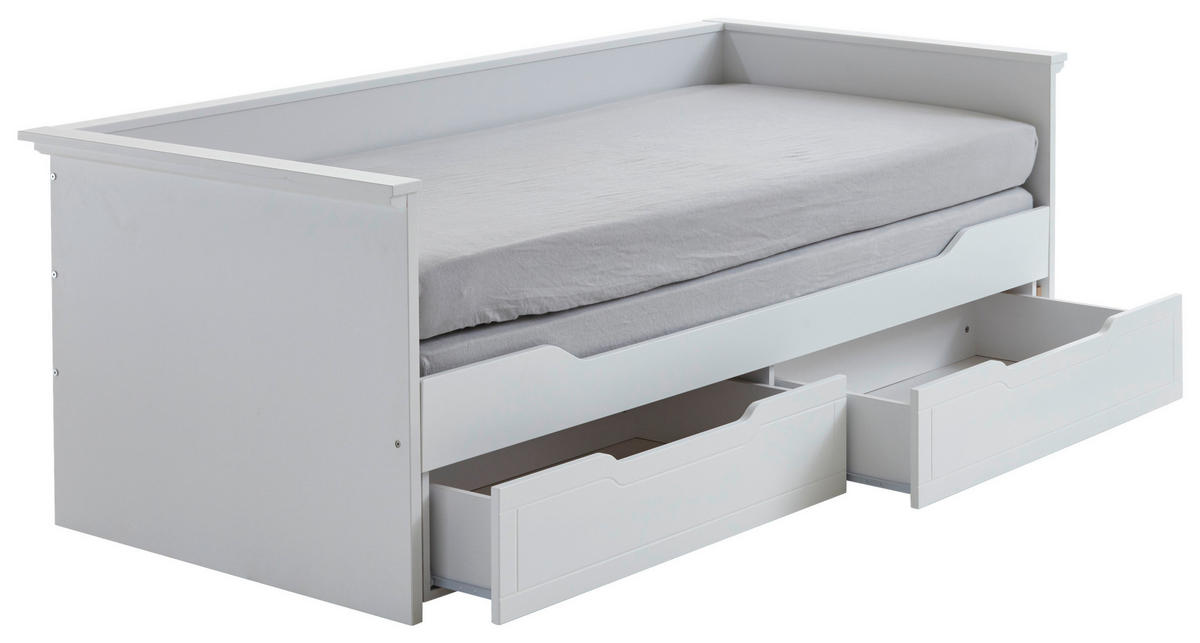 PAT EXTENSIBIL in alb  - alb, Konventionell, plastic/lemn (90/180/200cm) - Carryhome