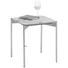 BEISTELLTISCH quadratisch Edelstahlfarben, Grau - Edelstahlfarben/Grau, Design, Keramik/Metall (43/43/49cm) - Venjakob