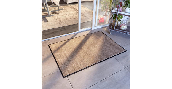 FUßMATTE 90/150 cm Diamant - Sandfarben, Basics, Textil (90/150cm) - Esposa