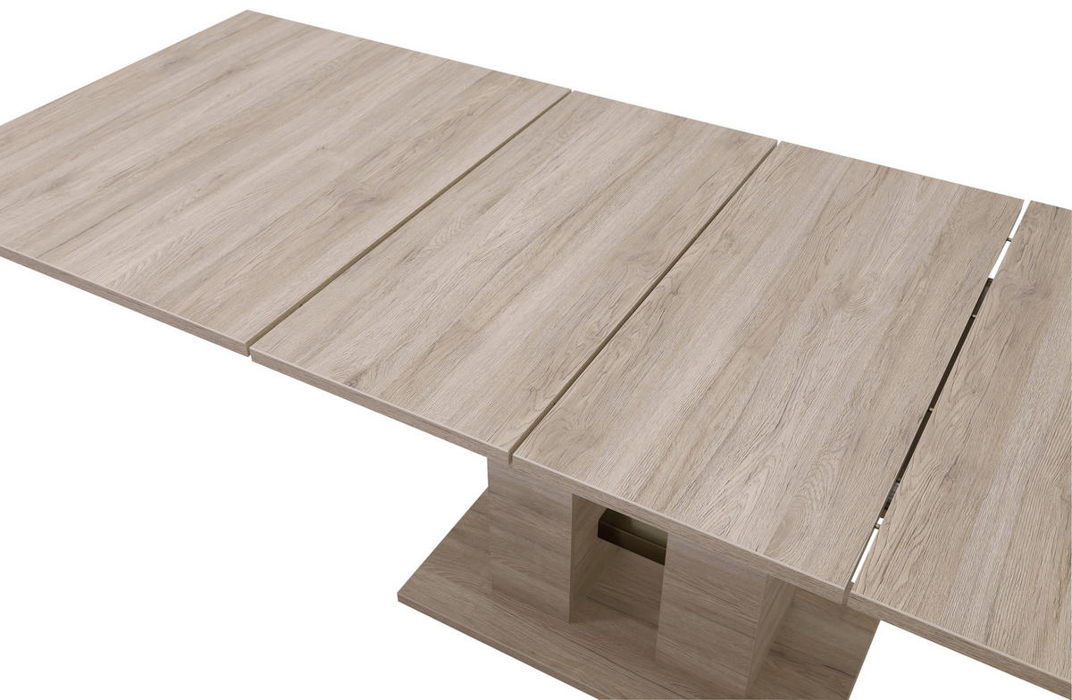 ESSTISCH Sonoma Eiche rechteckig  ausziehbar  - Eichefarben/Sonoma Eiche, MODERN, Holzwerkstoff (140-220/90/76cm) - Carryhome
