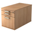 ROLLCONTAINER 42,8/59/58 cm  - Chromfarben/Eichefarben, KONVENTIONELL, Holzwerkstoff/Kunststoff (42,8/59/58cm) - Venda