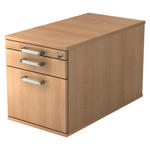 ROLLCONTAINER 42,8/59/58 cm  - Chromfarben/Eichefarben, KONVENTIONELL, Holzwerkstoff/Kunststoff (42,8/59/58cm) - Venda