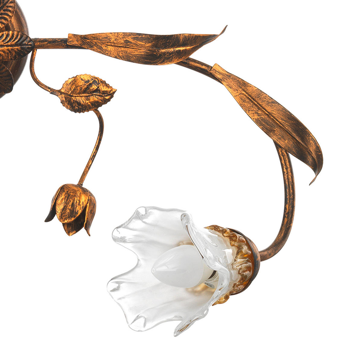 DECKENLEUCHTE  63/20 cm    - Bronzefarben, KONVENTIONELL, Glas/Metall (63/20cm)