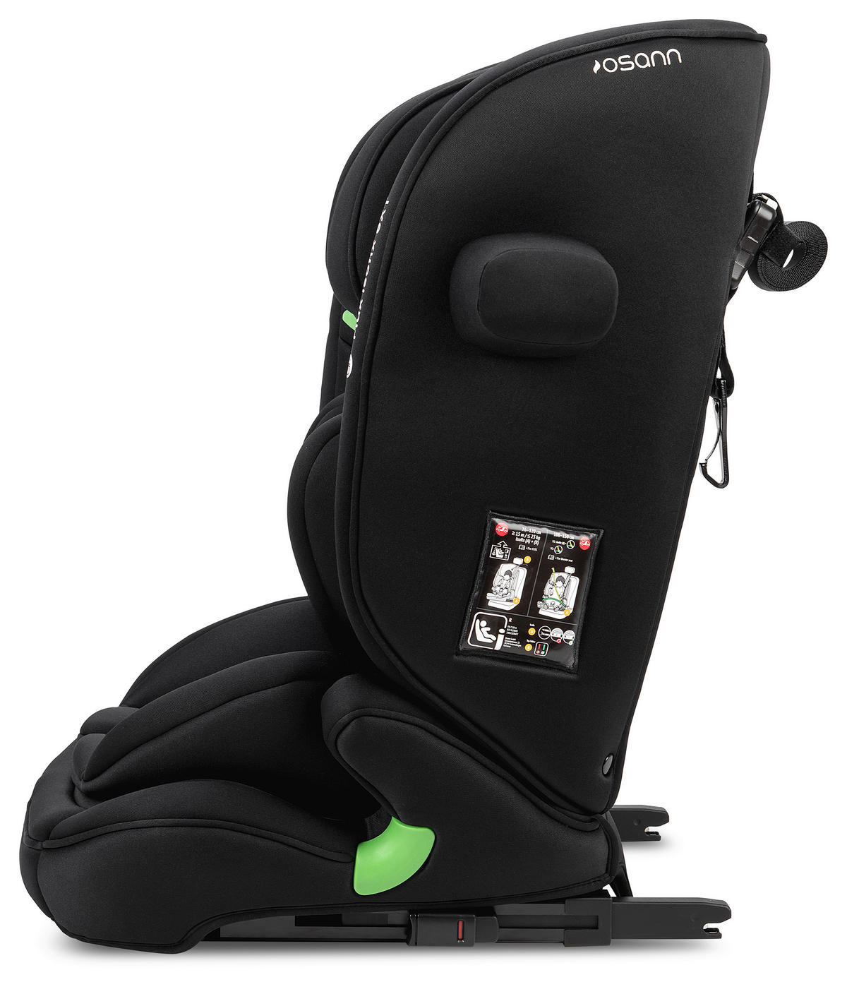 KINDERAUTOSITZ Flux Isofix eXT  - Schwarz, Basics, Textil (47/44/61,5cm) - Osann