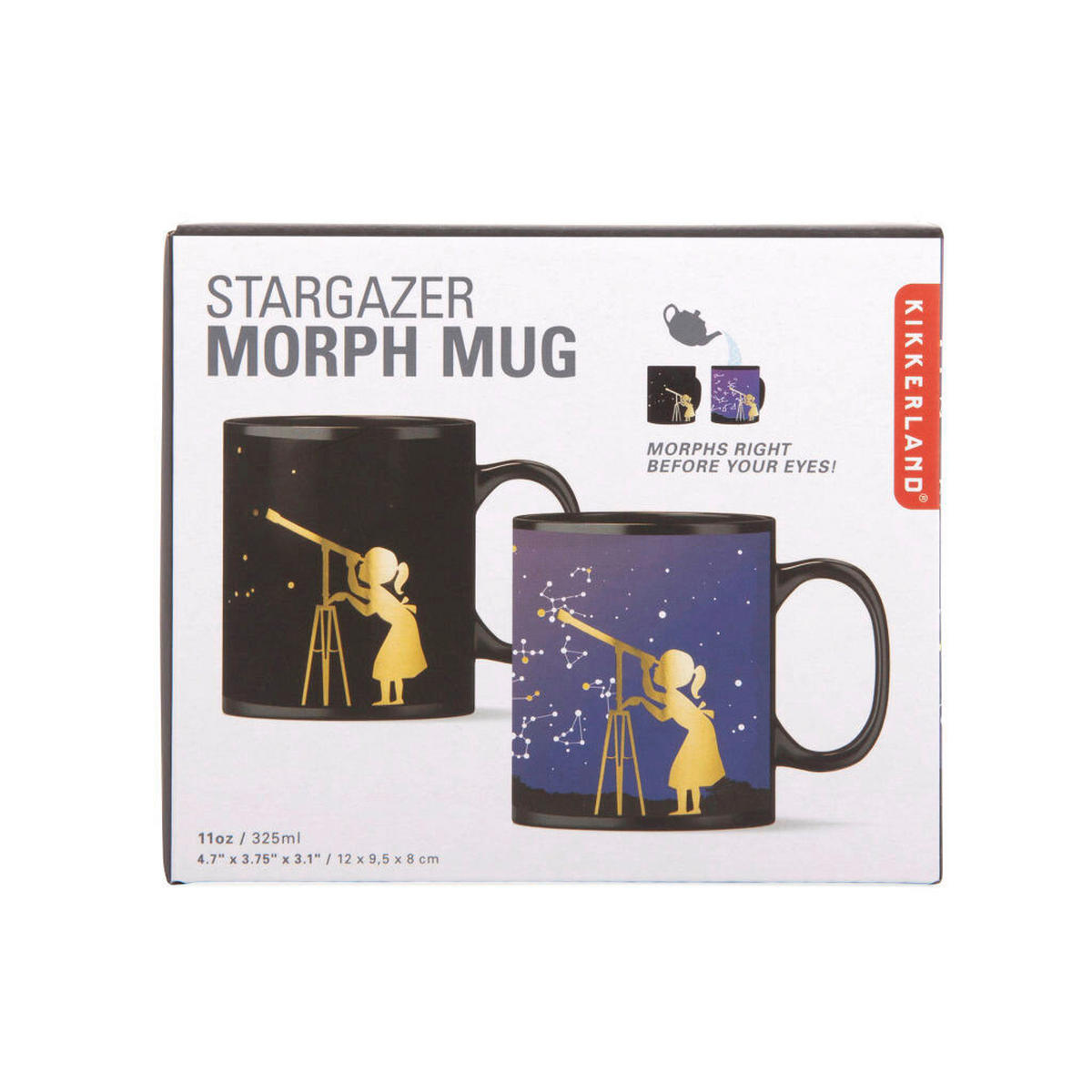 LONČEK ZA KAVO    325 ml      - večbarvno, Basics, keramika (8,3/10,5/12,4cm) - Kikkerland