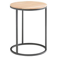 BEISTELLTISCH in Holz, Metall 39/39/51 cm  - Wildeiche/Schwarz, Design, Holz/Metall (39/39/51cm) - Johann Jakob