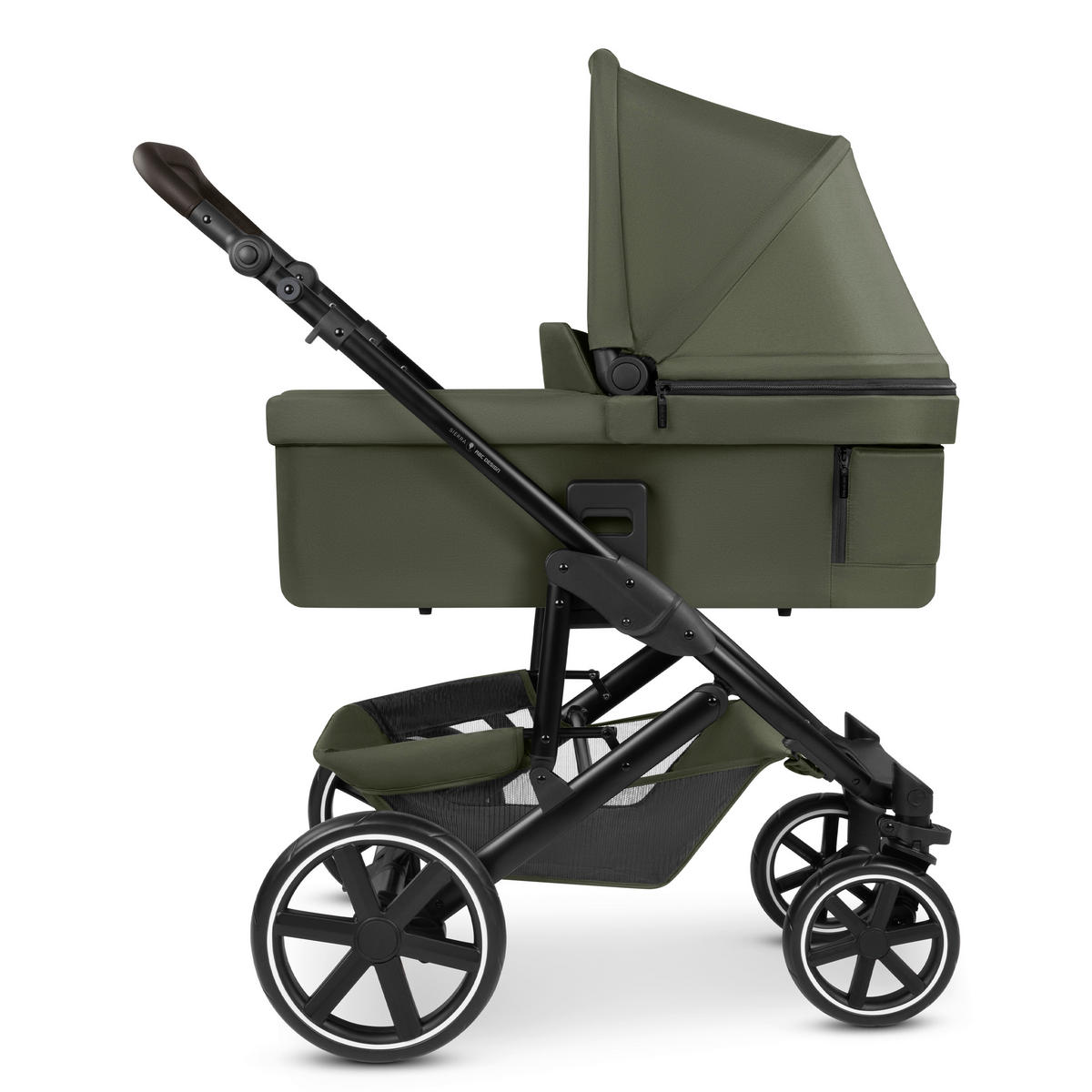 KINDERWAGENSET  Sierra All in One  Pea  - Smaragdgrün/Anthrazit, Basics, Textil/Metall (58,5/111/100cm) - ABC Design