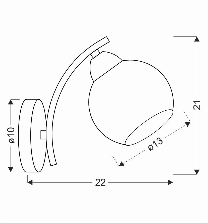 VÄGGLAMPA 22/13/21 cm   - vit/kromfärg, Klassisk, metall (22/13/21cm)