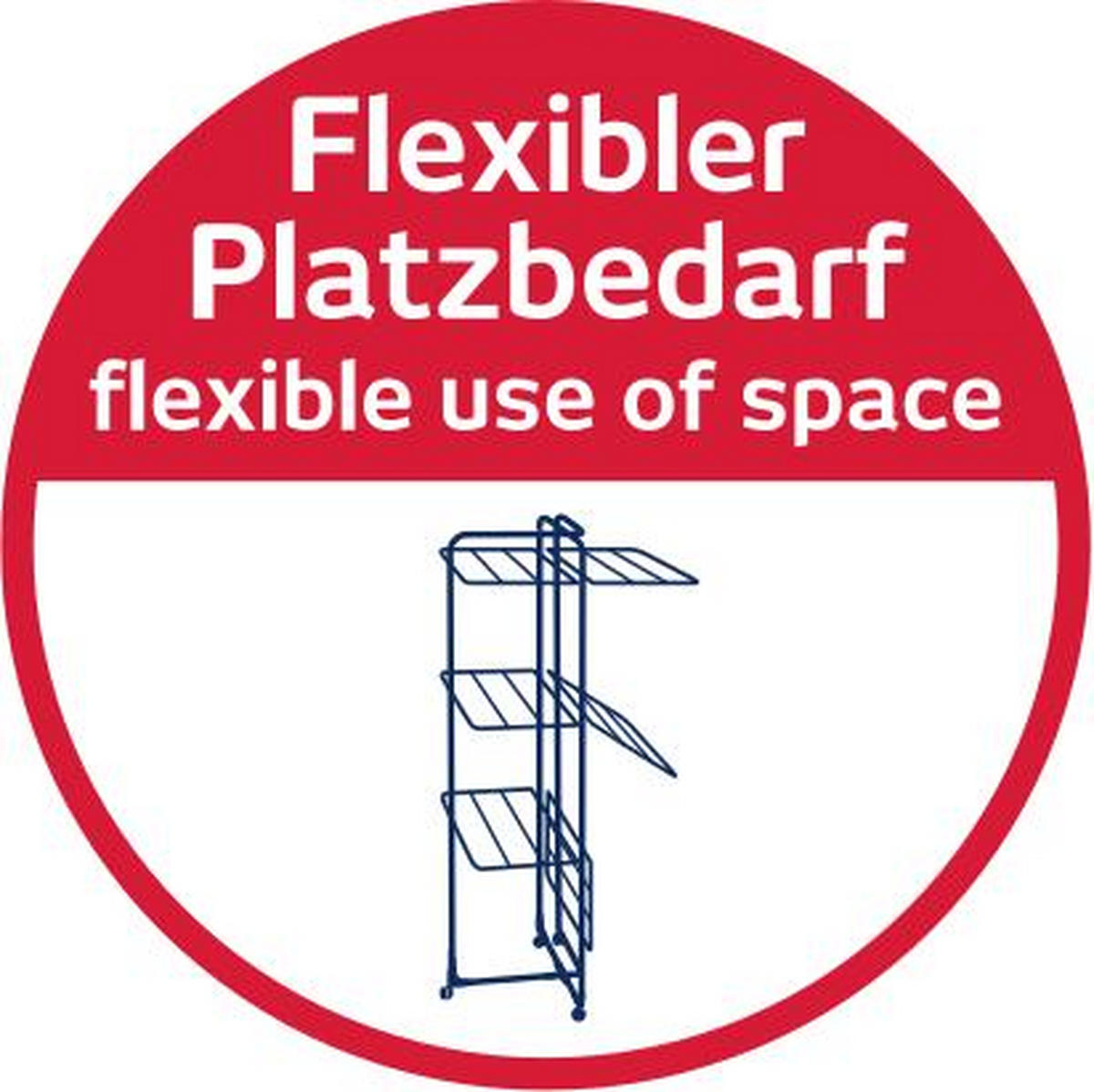 Turmwäscheständer Classic LBH: CLASSIC 81454 68/68/126 cm  - Blau/Weiß, MODERN, Kunststoff (68/68/126cm) - Leifheit