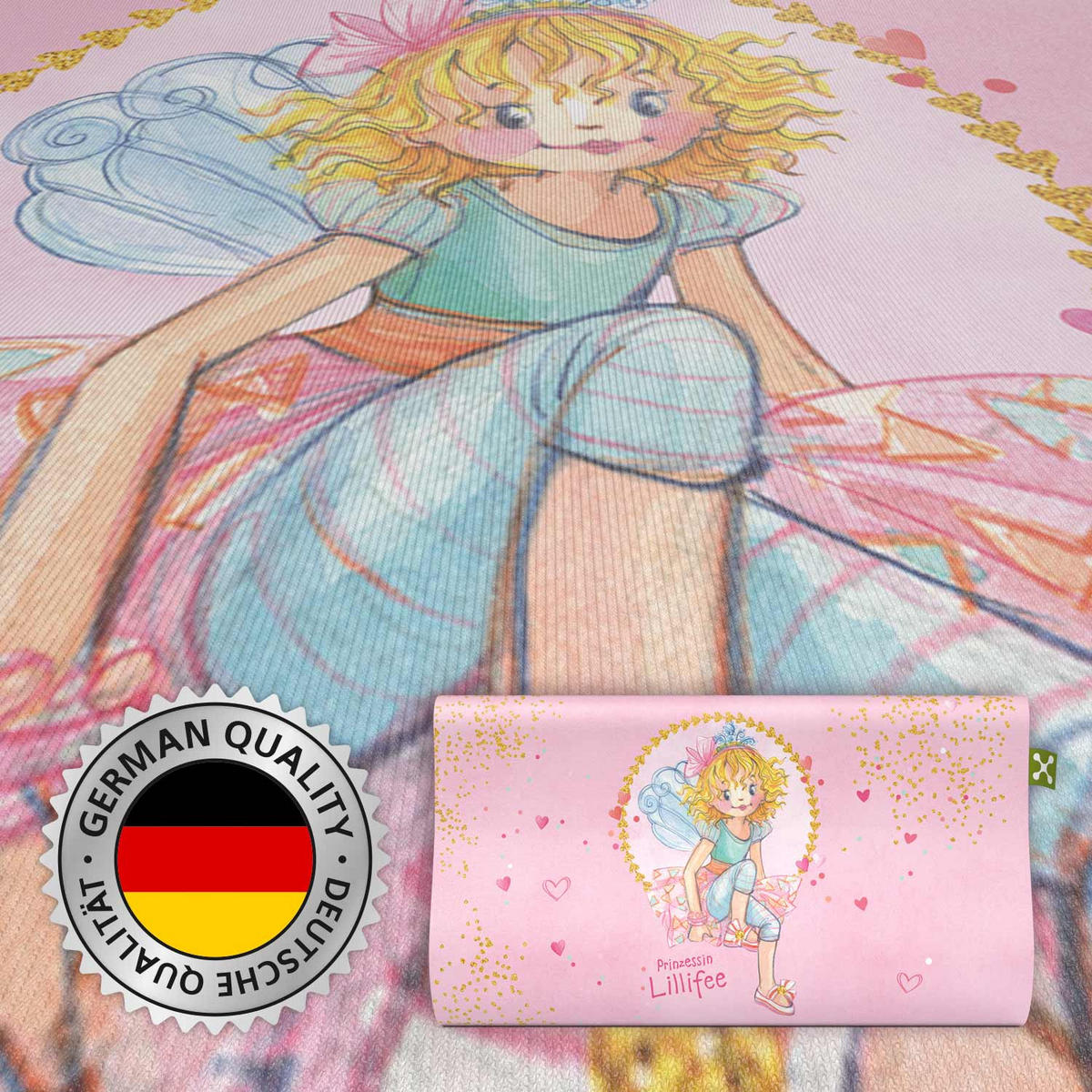 NACKENKISSENBEZUG KIDS ERGONOMIC  - Goldfarben/Rosa, Basics, Textil (50/32cm) - Smartsleep