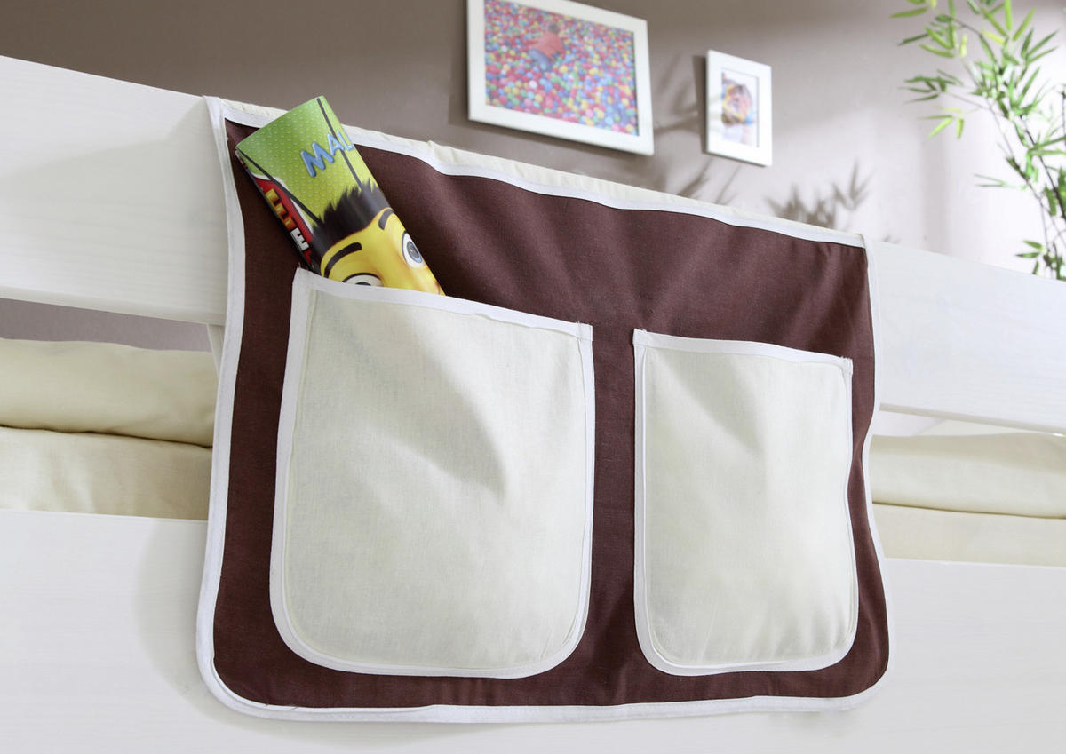 BETTTASCHE - Beige/Braun, KONVENTIONELL, Textil (56/32/2cm) - MID.YOU