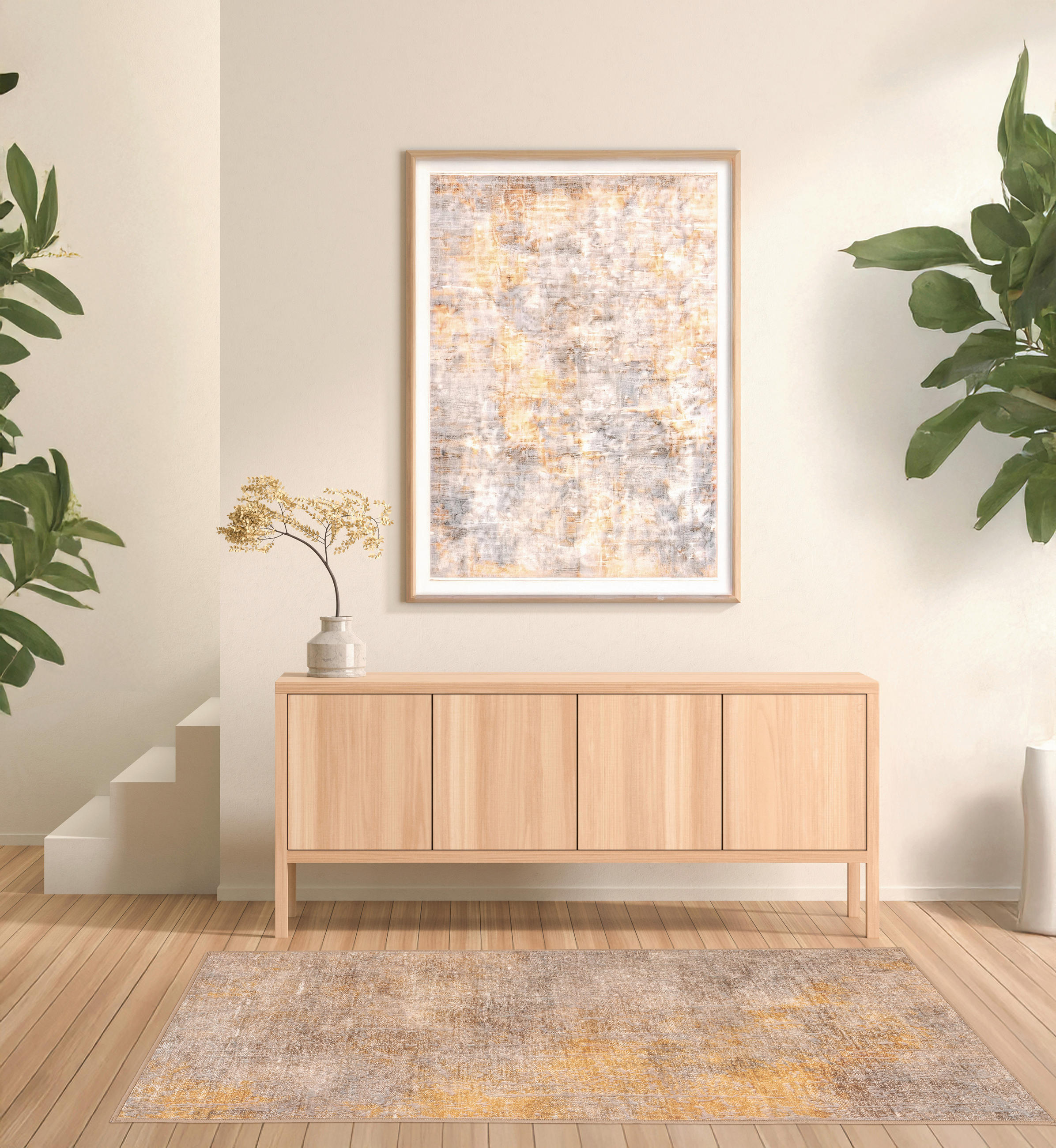 VINTAGE-TEPPICH 80/150 cm ONDEA ONIS Taupe, Goldfarben, Greige  - Taupe/Greige, Design, Kunststoff/Textil (80/150cm) - Lindorug