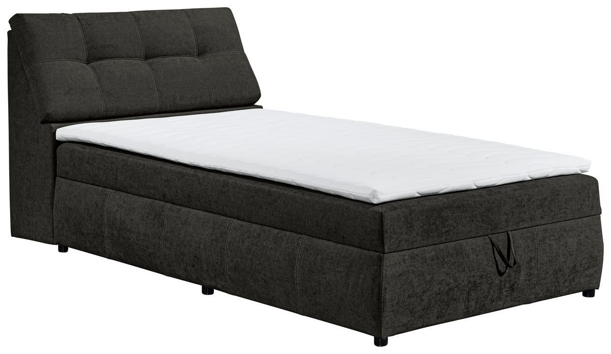 BOXBETT 120/200 cm  in Schwarz  - Schwarz, Design, Kunststoff/Textil (120/200cm) - Carryhome