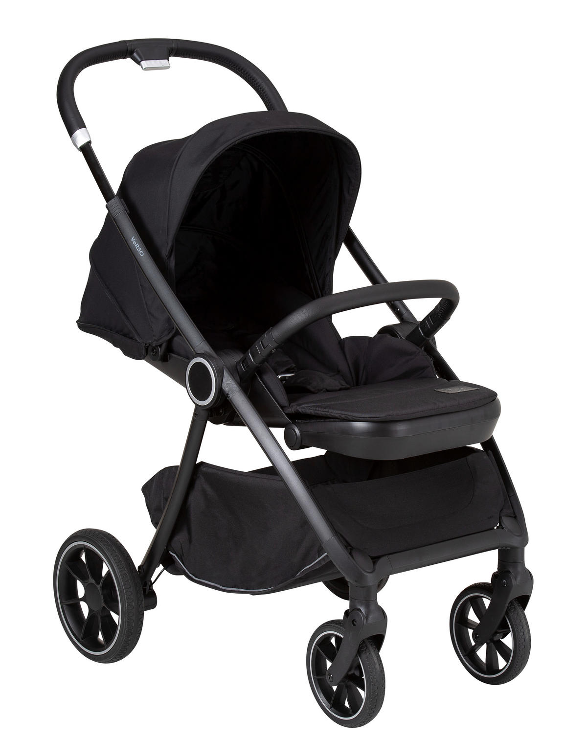 KINDERWAGENSET Verso  - Schwarz, Basics, Textil/Metall (86/62,5/108cm) - Hartan