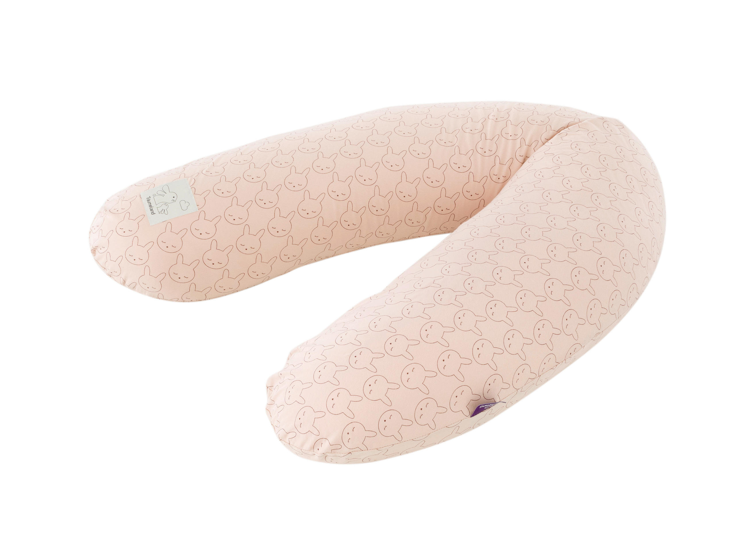 STILLKISSEN 180 cm Kuschelhase   - Beige/Altrosa, Basics, Textil (180cm) - Träumeland