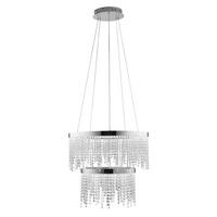 LED-HÄNGELEUCHTE ANTELAO 61/150 cm   - Klar/Chromfarben, Design, Glas/Metall (61/150cm) - Eglo