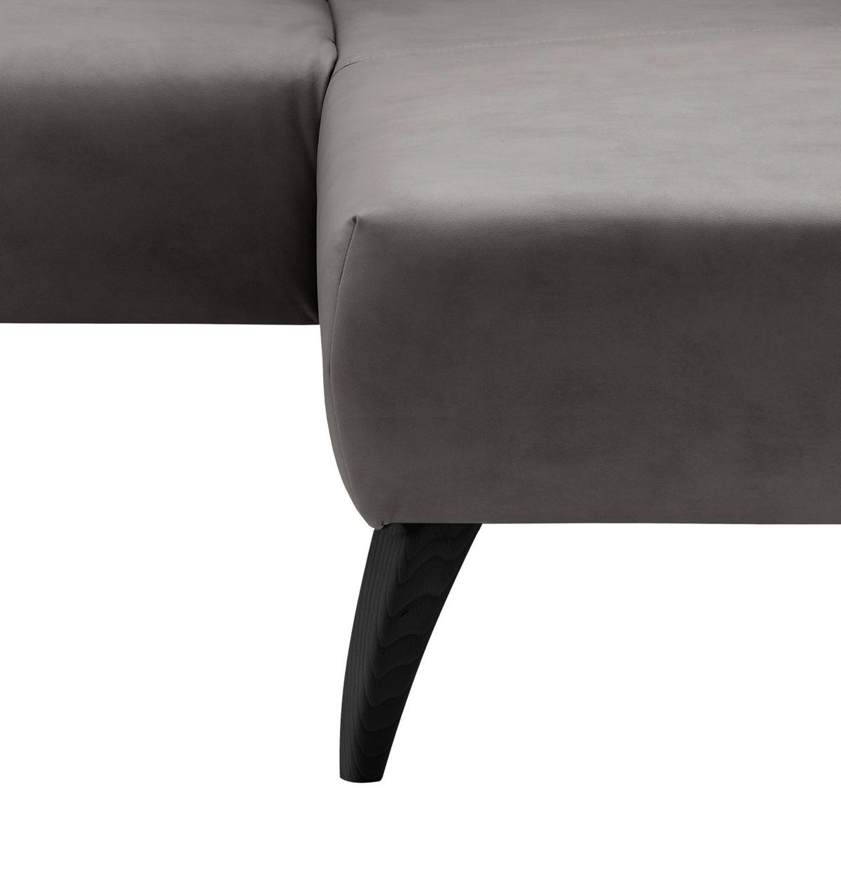 ECKSOFA in Lederlook Anthrazit  - Anthrazit/Schwarz, Modern, Holz/Textil (264/160cm) - Livetastic
