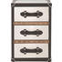 KOMMODE Eiche massiv Braun, Edelstahlfarben - Edelstahlfarben/Braun, Design, Holz/Textil (41/62/33cm)