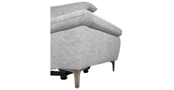 ECKSOFA Greige Webstoff Rücken echt, Relaxfunktion  - Greige/Schwarz, KONVENTIONELL, Textil/Metall (225/288cm) - Carryhome