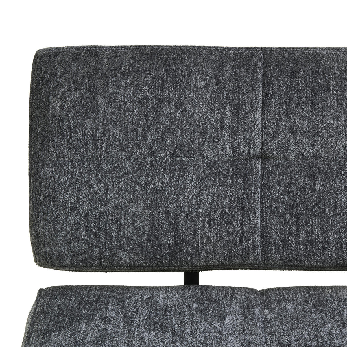 SITZBANK 140/85/56,5 cm Leinenoptik Dunkelgrau  - Dunkelgrau/Schwarz, LIFESTYLE, Textil/Metall (140/85/56,5cm) - MID.YOU