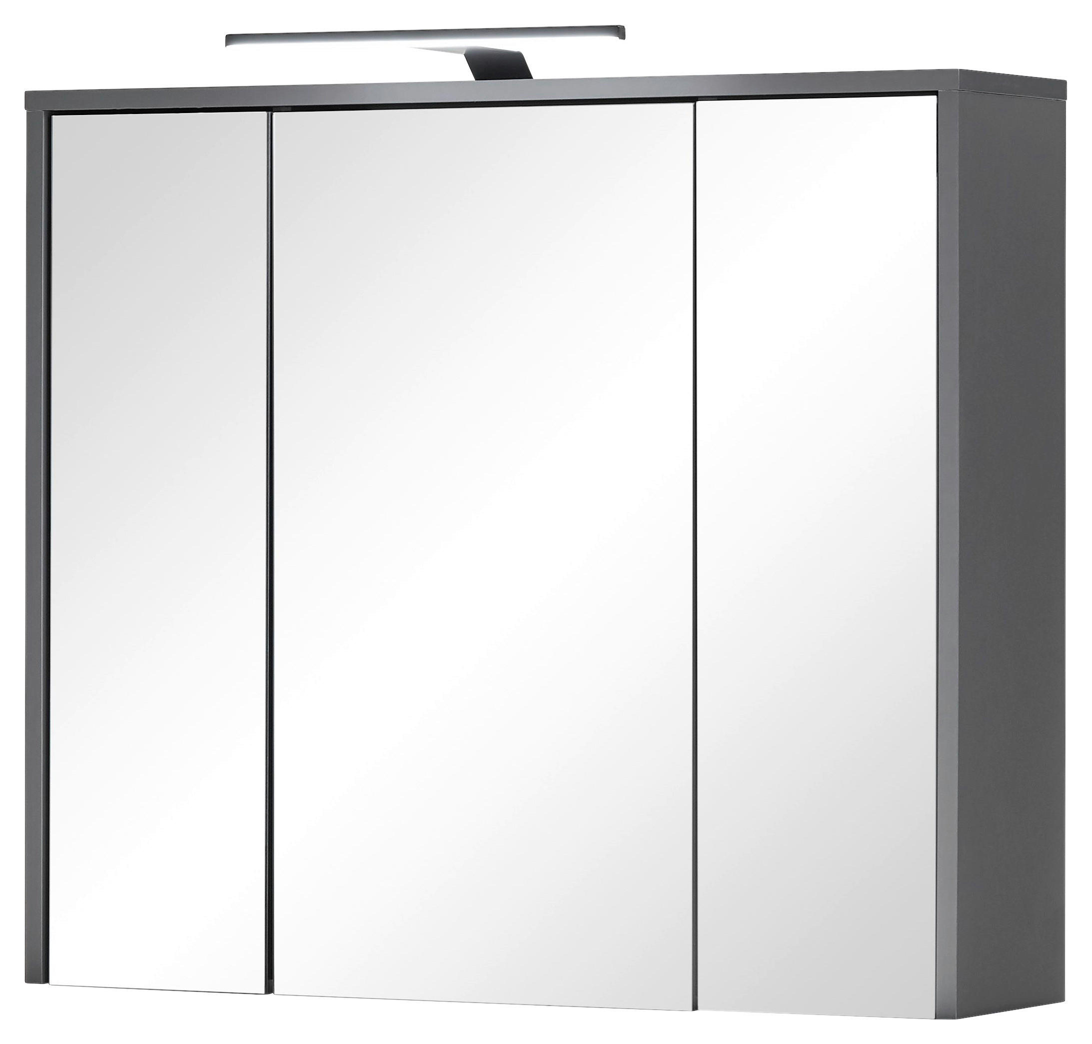 SPIEGELSCHRANK 80/70/20 cm  - Graphitfarben, Natur, Glas/Holzwerkstoff (80/70/20cm) - Xora